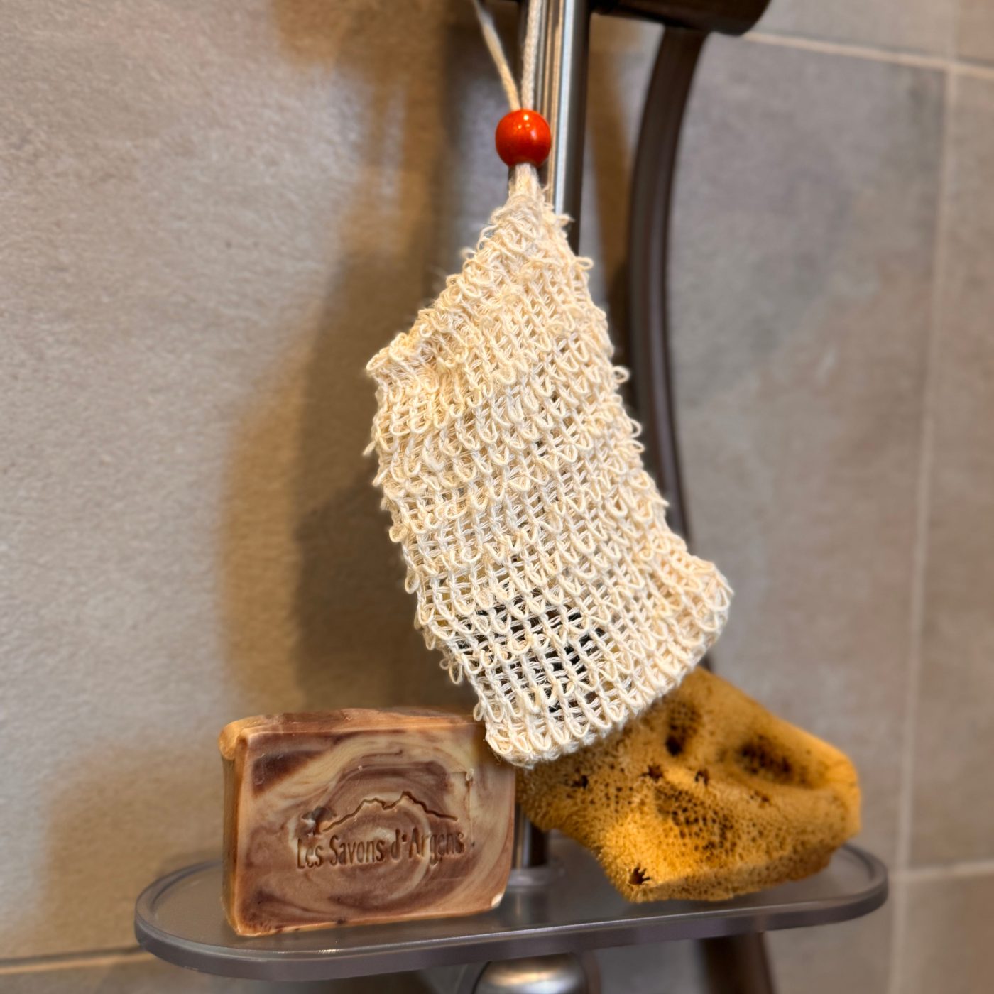 Filet sauve-savon en sisal zoom douche